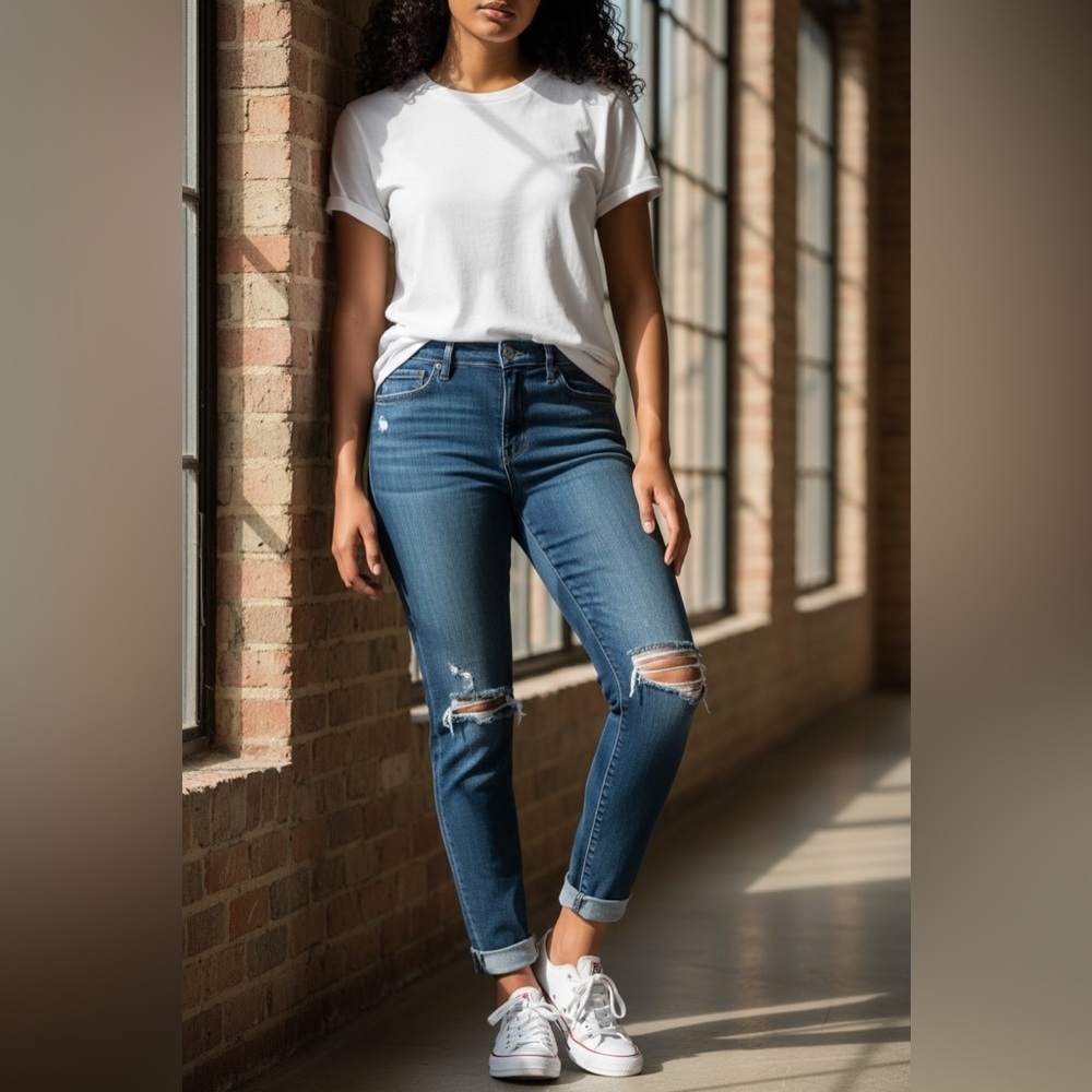 Levi's Women’s Distressed Cropped Slimming Skinny Jeans Size 29